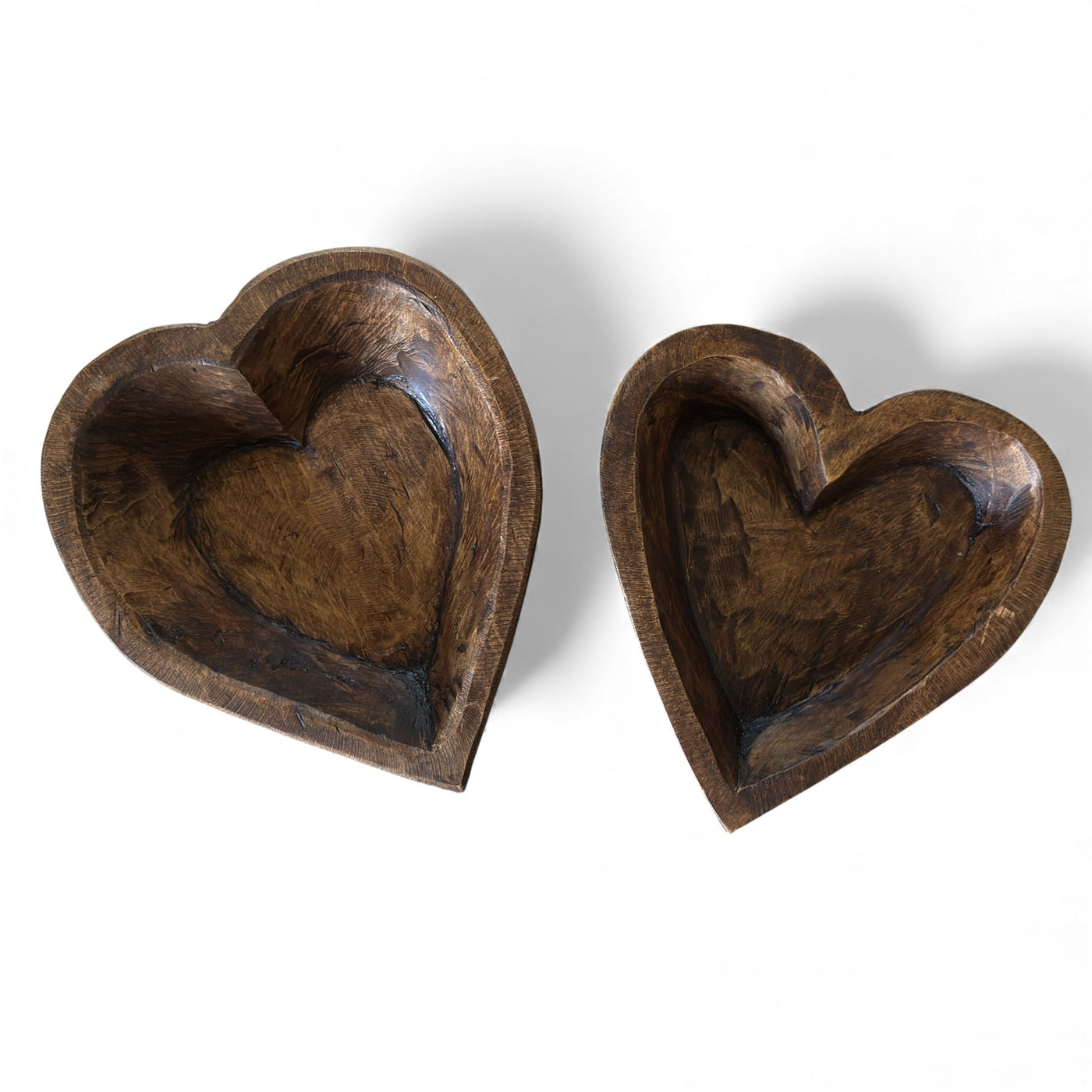 Wood Heart Bowl- Three Sizes- Wood Dough Bowl - Ranch Junkie Mercantile LLC 