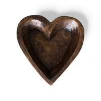 Wood Heart Bowl- Three Sizes- Wood Dough Bowl - Ranch Junkie Mercantile LLC 