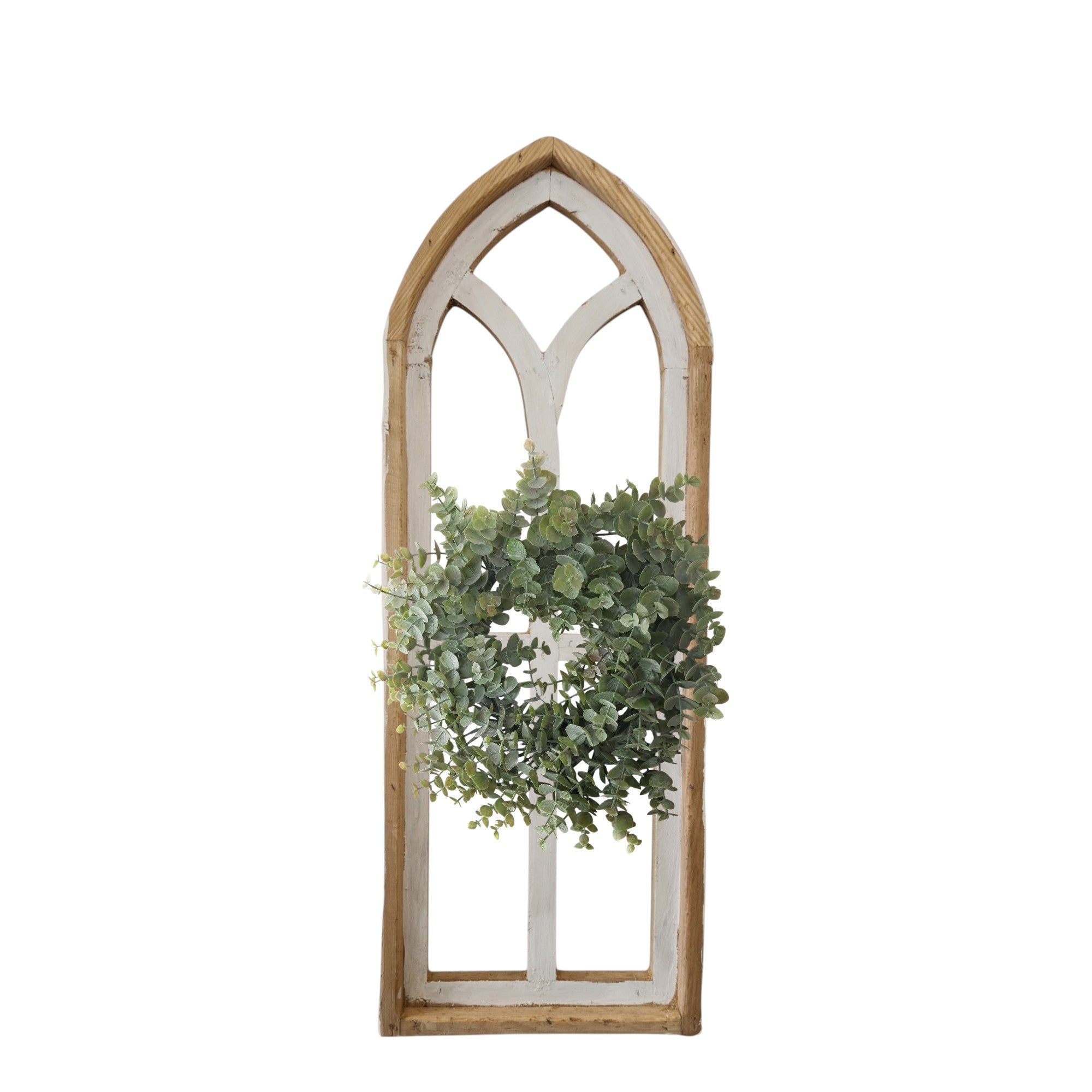 The Ivory Point Farmhouse Wooden Wall Window Arch Single -3 Sizes Cathedral - Ranch Junkie Mercantile LLC 