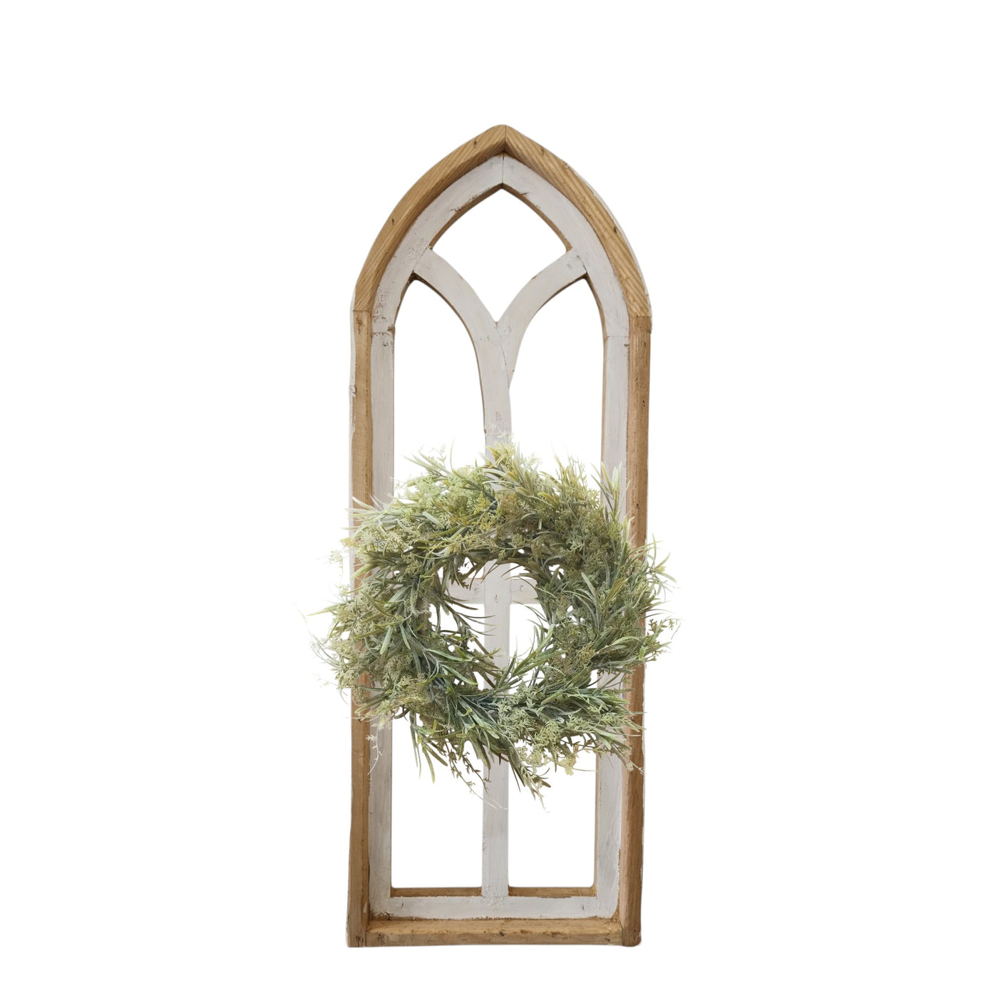 The Ivory Point Farmhouse Wooden Wall Window Arch Single -3 Sizes Cathedral - Ranch Junkie Mercantile LLC 