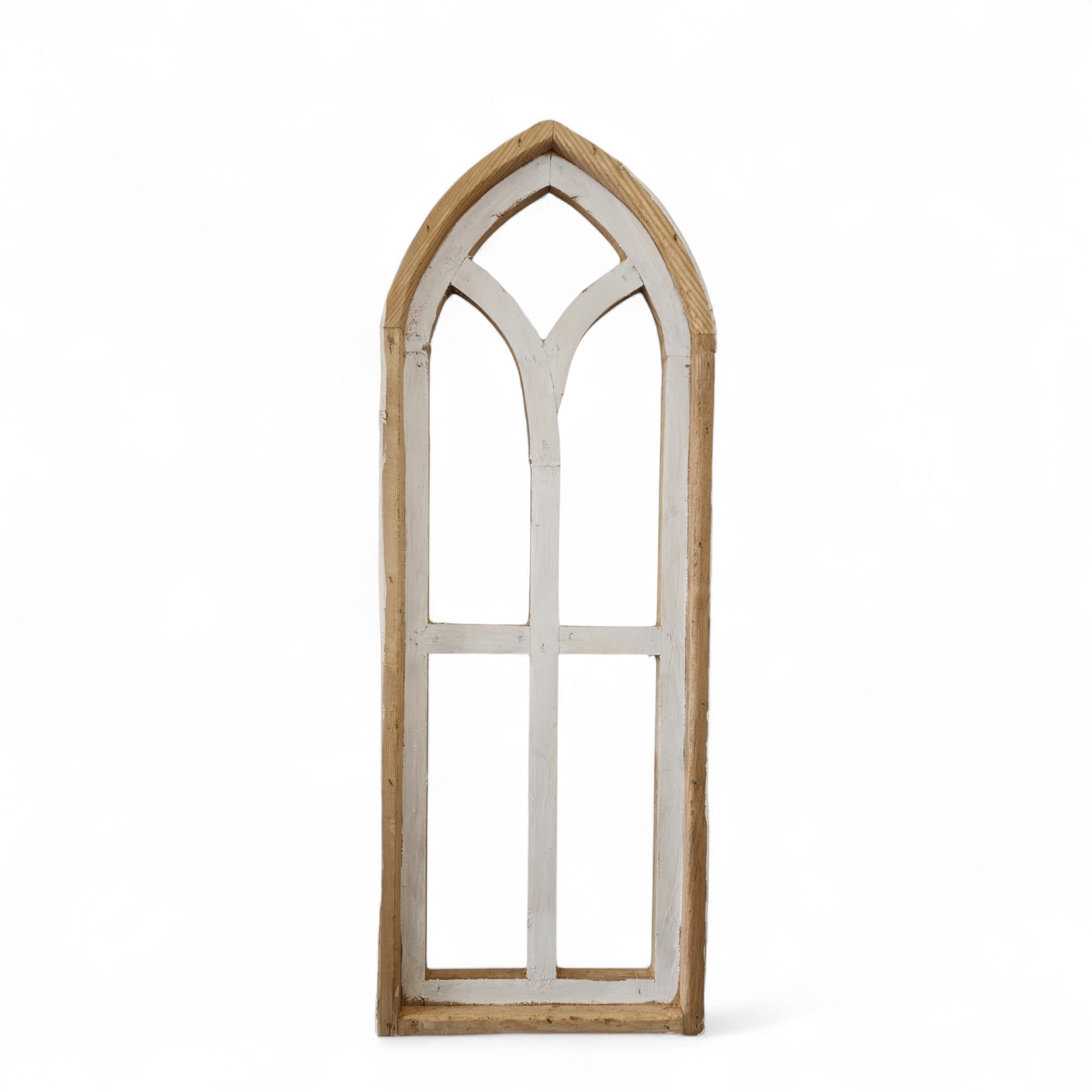 The Ivory Point Farmhouse Wooden Wall Window Arch Single -3 Sizes Cathedral - Ranch Junkie Mercantile LLC 