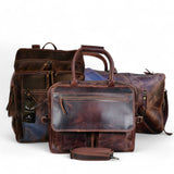 Mega Bundle Denali Leather Duffel + Denali Leather Backpack + Denali Navigator Leather Messenger Bag - Ranch Junkie Mercantile LLC 