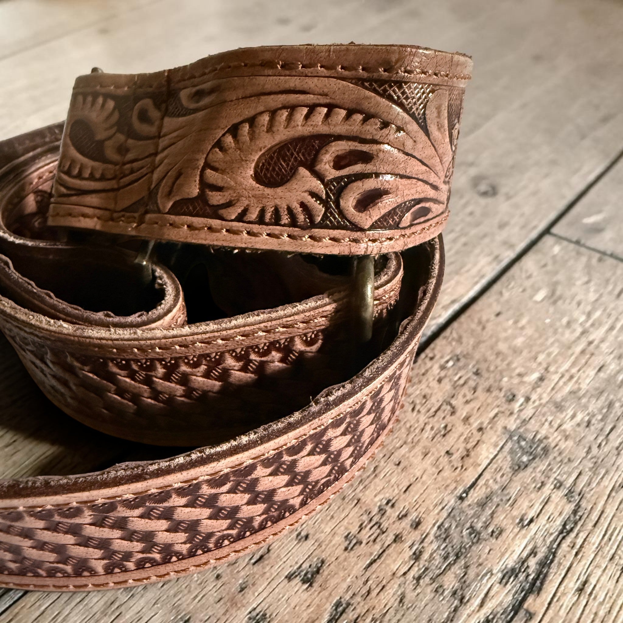 Millie Brown Adjustable Tooled Leather Western Bag Strap (34" to 60") - Ranch Junkie LLC 