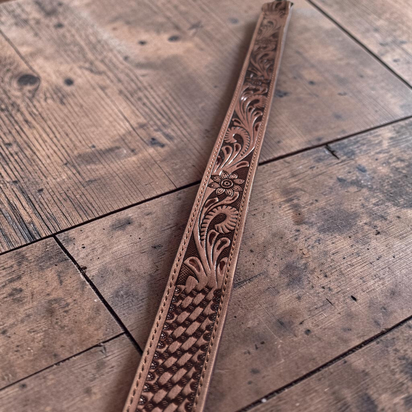 Millie Brown Adjustable Tooled Leather Western Bag Strap (34" to 60") - Ranch Junkie LLC 