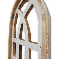 Set of 2 Mini White Waters Cathedral Wood Window - The Mini Whitewaters Cathedral Window wall windowsRanch Junkie