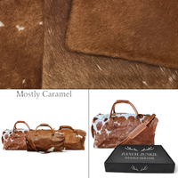 Genuine Cowhide Duffel Bag The Highlands Saddle Large Cowhide Duffel - Ranch Junkie Mercantile LLC 