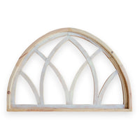 Farmhouse Half Moon Wooden Wall Window Arch -2 Sizes- Wood Cathedral Window Mountain Ridge - Ranch Junkie Mercantile LLC 