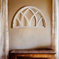 Farmhouse Half Moon Wooden Wall Window Arch -2 Sizes- Wood Cathedral Window Mountain Ridge - Ranch Junkie Mercantile LLC 