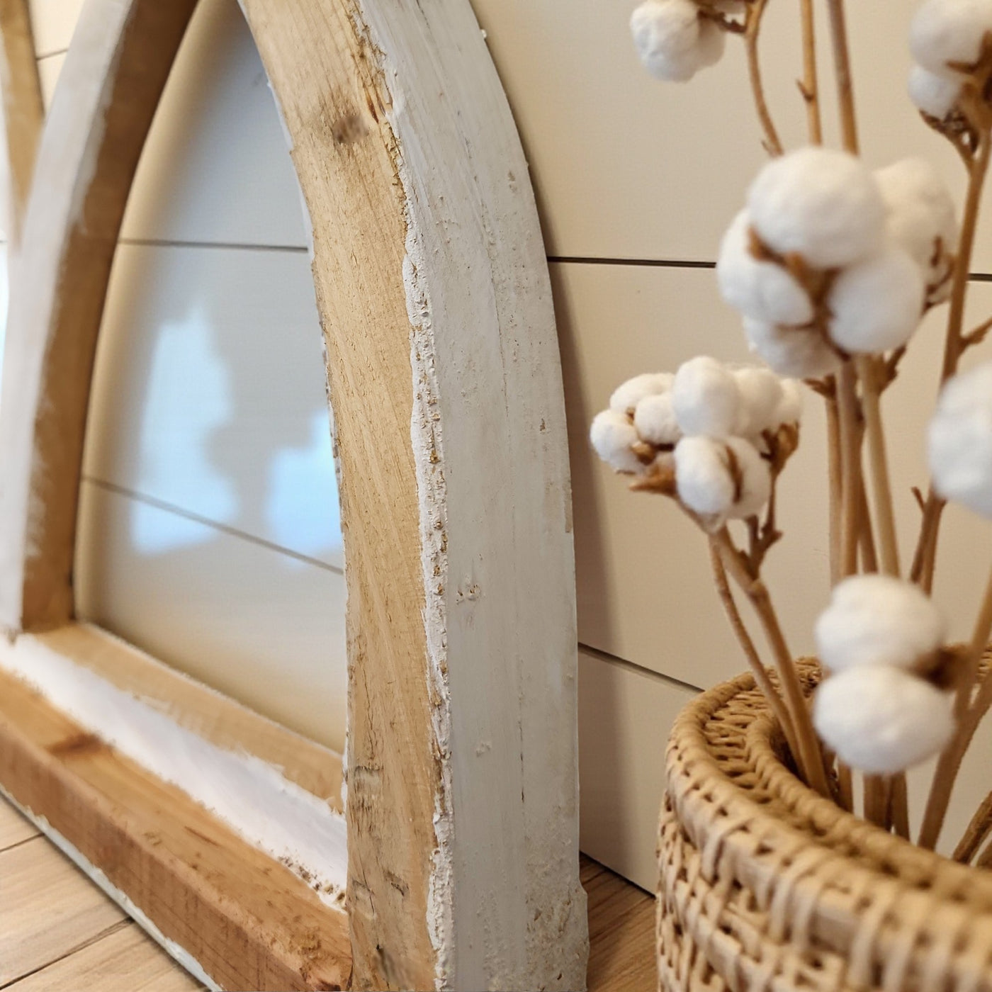 Farmhouse Half Moon Wooden Wall Window Arch -2 Sizes- Wood Cathedral Window Mountain Ridge - Ranch Junkie Mercantile LLC 