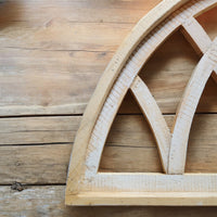 Farmhouse Half Moon Wooden Wall Window Arch -2 Sizes- Wood Cathedral Window Mountain Ridge - Ranch Junkie Mercantile LLC 