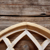 Farmhouse Half Moon Wooden Wall Window Arch -2 Sizes- Wood Cathedral Window Mountain Ridge - Ranch Junkie Mercantile LLC 