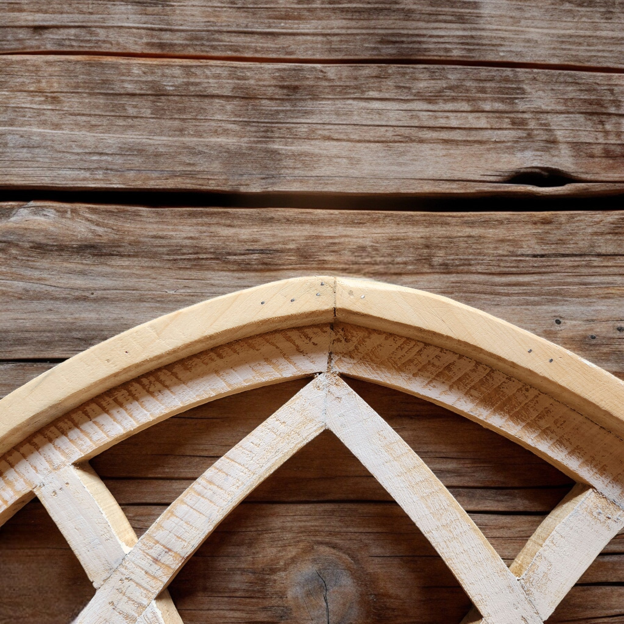 Farmhouse Half Moon Wooden Wall Window Arch -2 Sizes- Wood Cathedral Window Mountain Ridge - Ranch Junkie Mercantile LLC 