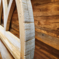 Farmhouse Half Moon Wooden Wall Window Arch -2 Sizes- Wood Cathedral Window Mountain Ridge - Ranch Junkie Mercantile LLC 