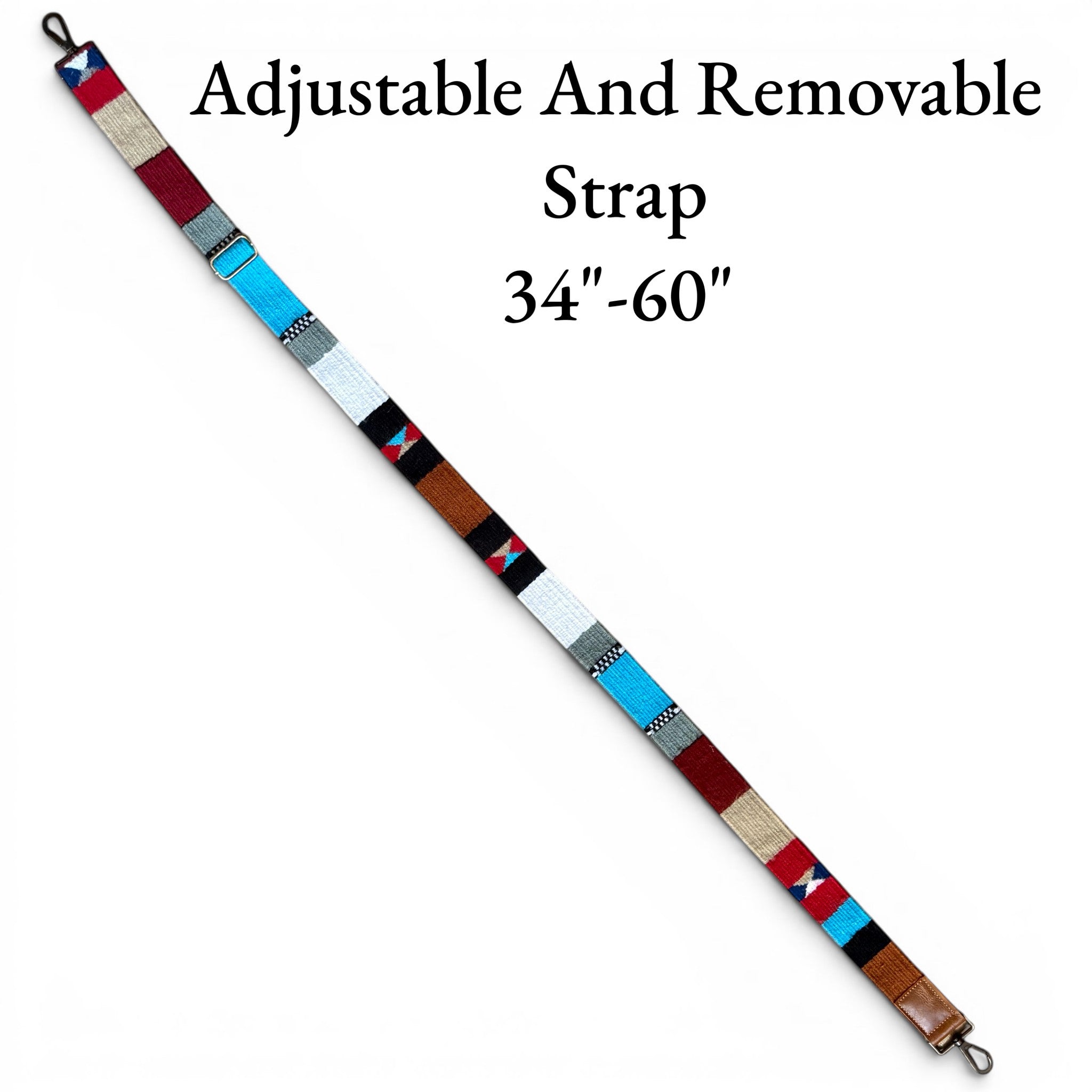 Shania Adjustable Hand Woven Wool Purse Strap (34" to 60") - Ranch Junkie LLC 