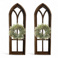 37" X 12" Farmhouse Rustic Wooden Wall Window Arches Rustic Brown Dandelion - Ranch Junkie Mercantile LLC 