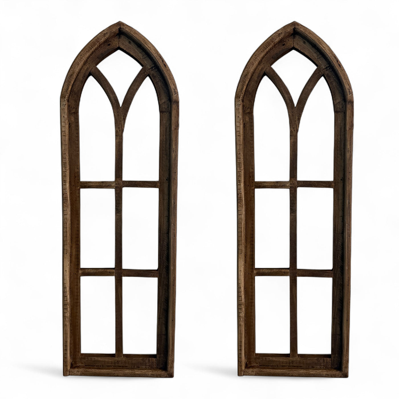 37" X 12" Farmhouse Rustic Wooden Wall Window Arches Rustic Brown Dandelion - Ranch Junkie Mercantile LLC 