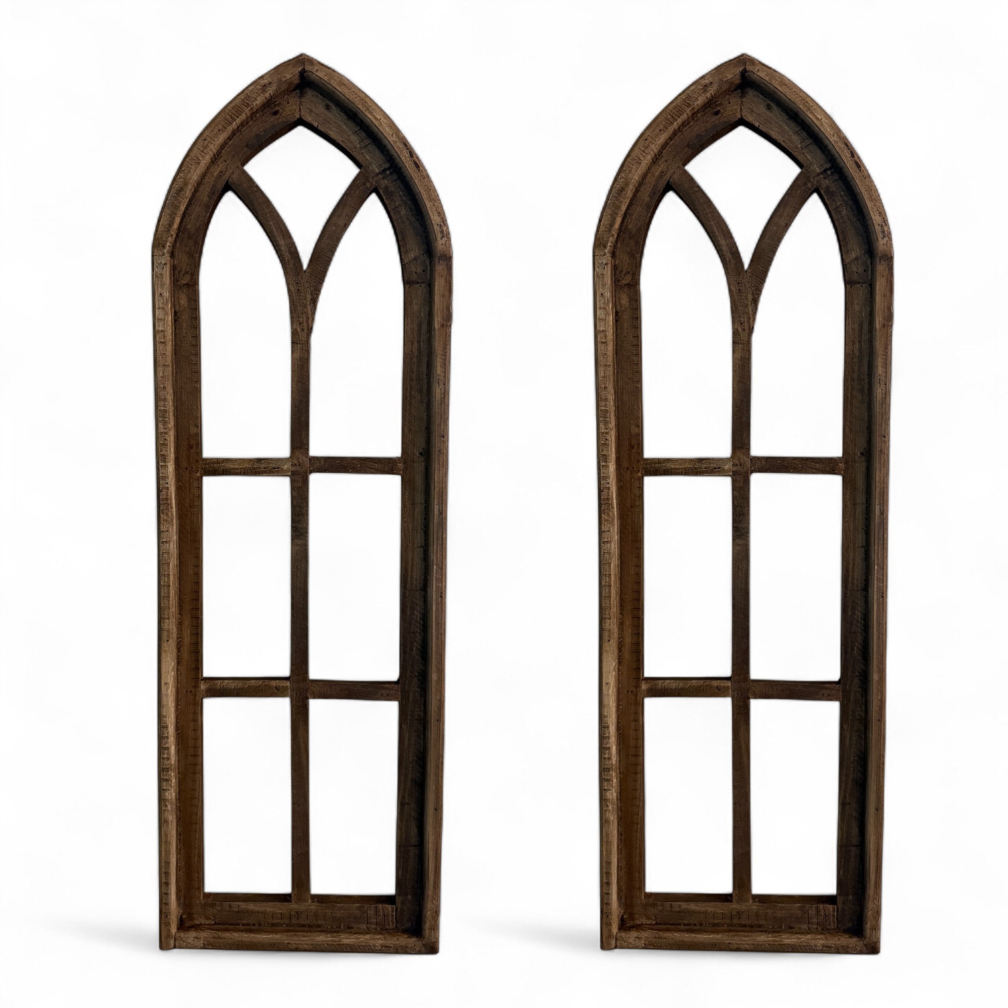 37" X 12" Farmhouse Rustic Wooden Wall Window Arches Rustic Brown Dandelion - Ranch Junkie Mercantile LLC 