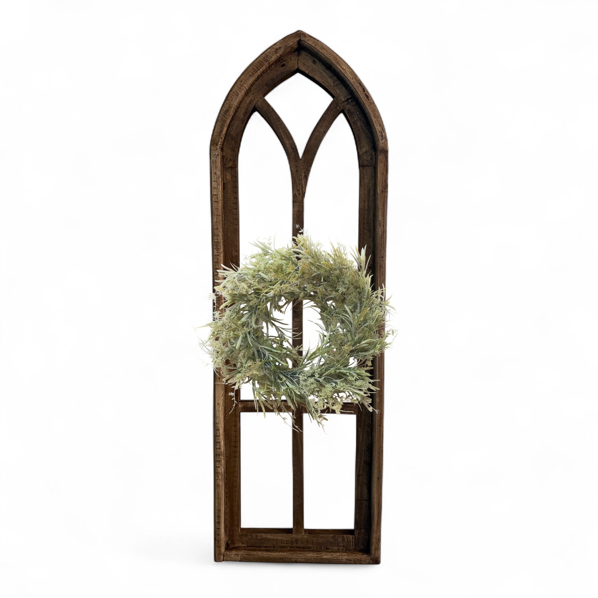 37" X 12" Farmhouse Rustic Wooden Wall Window Arches Rustic Brown Dandelion - Ranch Junkie Mercantile LLC 