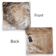 Highlands 18x18 Palomino Eclectic Mix Genuine Cowhide Pillow Covers Double Sided - Ranch Junkie Mercantile LLC