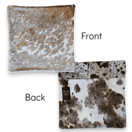 Highlands 18x18 Palomino Eclectic Mix Genuine Cowhide Pillow Covers Double Sided - Ranch Junkie Mercantile LLC