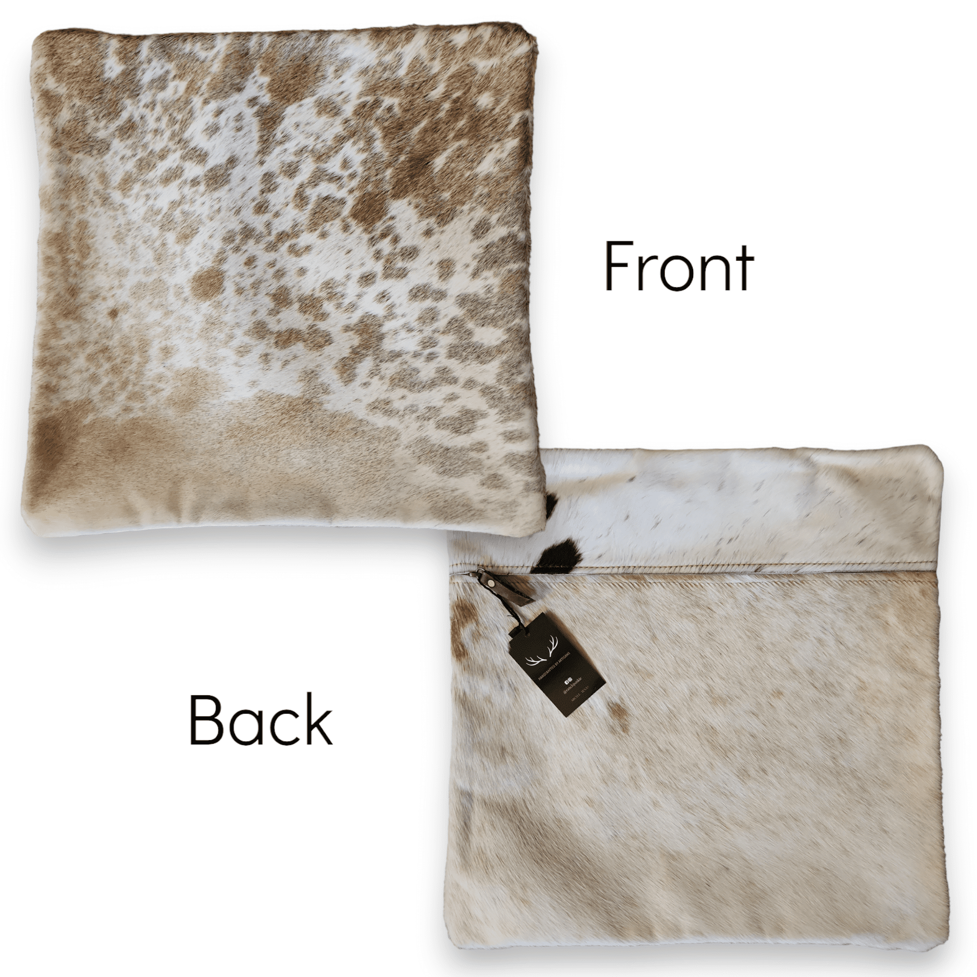 Highlands 18x18 Palomino Eclectic Mix Genuine Cowhide Pillow Covers Double Sided - Ranch Junkie Mercantile LLC