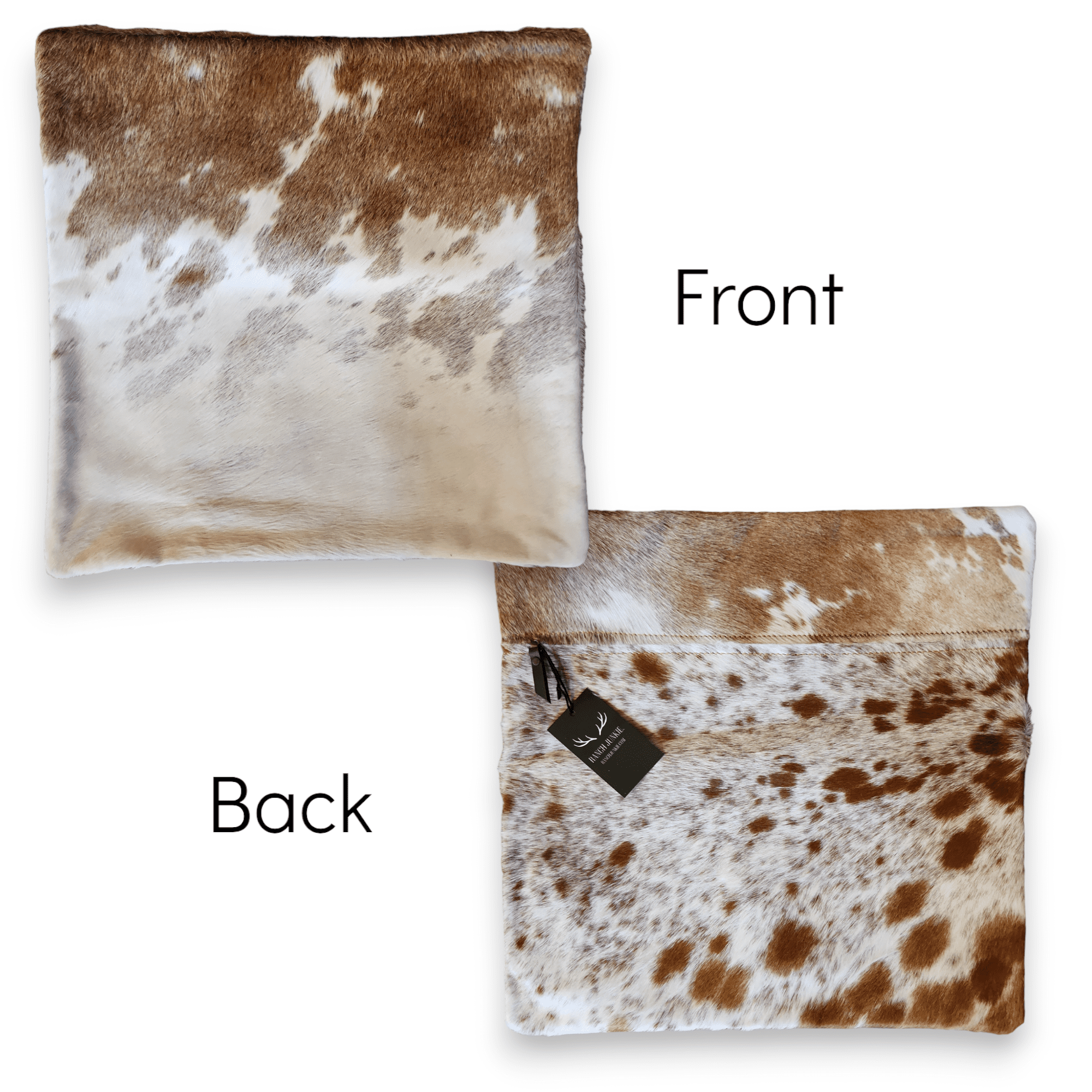 Highlands 18x18 Palomino Eclectic Mix Genuine Cowhide Pillow Covers Double Sided - Ranch Junkie Mercantile LLC