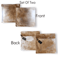 Highlands 18x18 Palomino Eclectic Mix Genuine Cowhide Pillow Covers Double Sided - Ranch Junkie Mercantile LLC