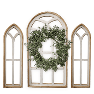 Set of 3 Farmhouse Wooden Paradise Window Collection- The Paradise Collection- Window Arches Farmhouse Wood Cathedrals wall windowsRanch Junkie