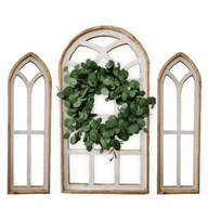 Set of 3 Farmhouse Wooden Paradise Window Collection- The Paradise Collection- Window Arches Farmhouse Wood Cathedrals wall windowsRanch Junkie
