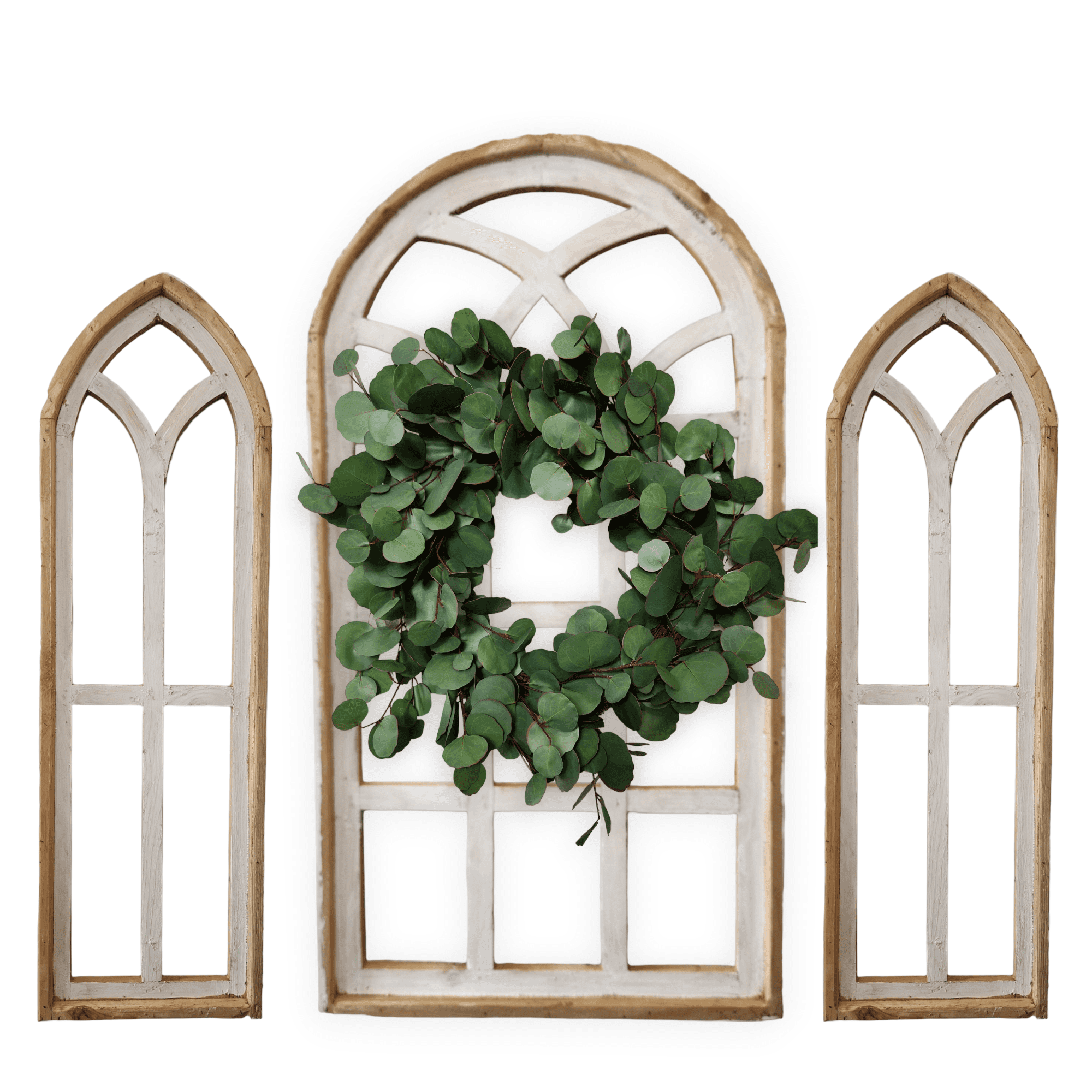 Set of 3 Farmhouse Wooden Paradise Window Collection- The Paradise Collection- Window Arches Farmhouse Wood Cathedrals - Ranch Junkie Mercantile LLC