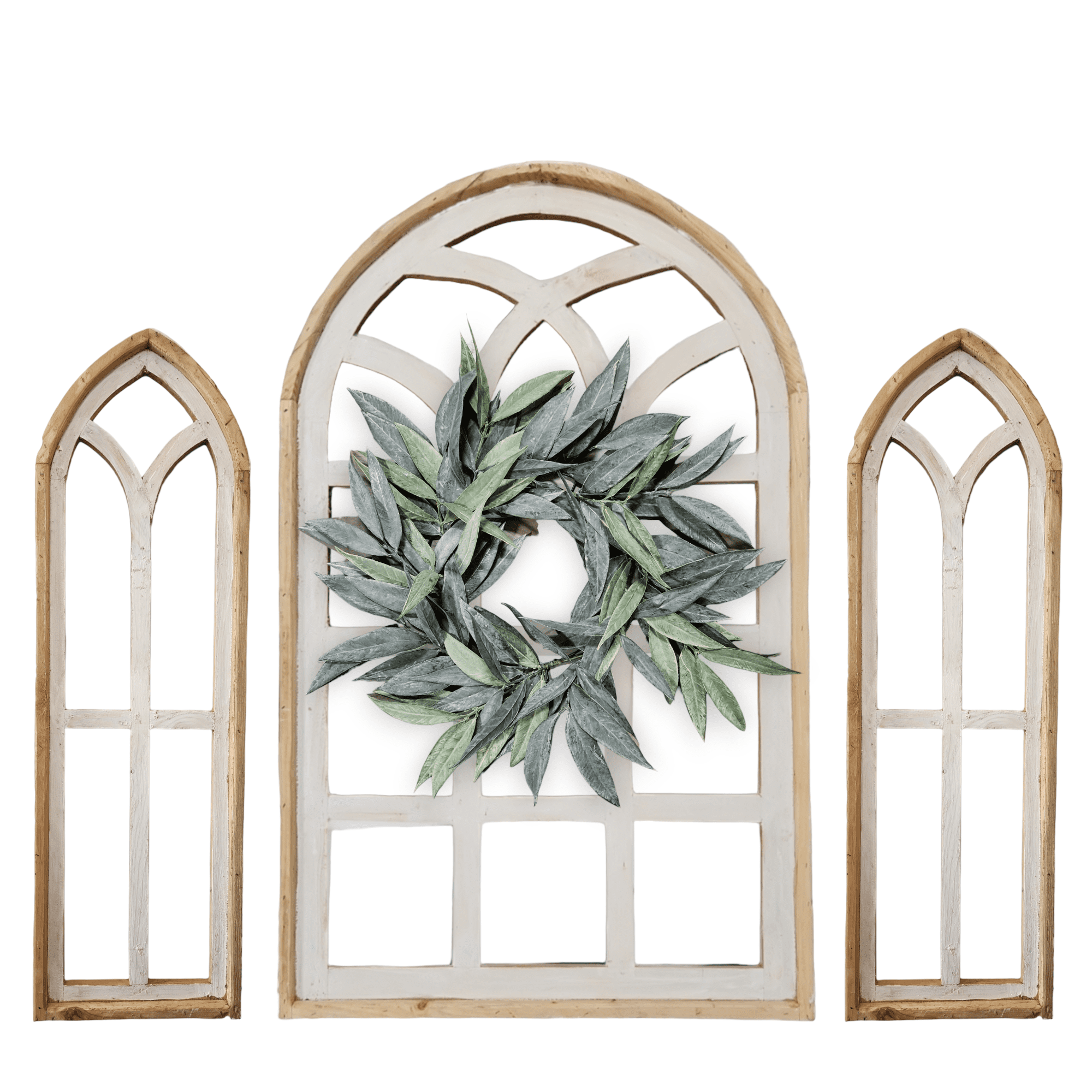 Set of 3 Farmhouse Wooden Paradise Window Collection- The Paradise Collection- Window Arches Farmhouse Wood Cathedrals - Ranch Junkie Mercantile LLC