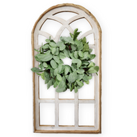Farmhouse Wall Decor Window Arch - The Paradise Fields Large Wood Window Frame 2 Sizes 44" and 48" - Ranch Junkie Mercantile LLC 
