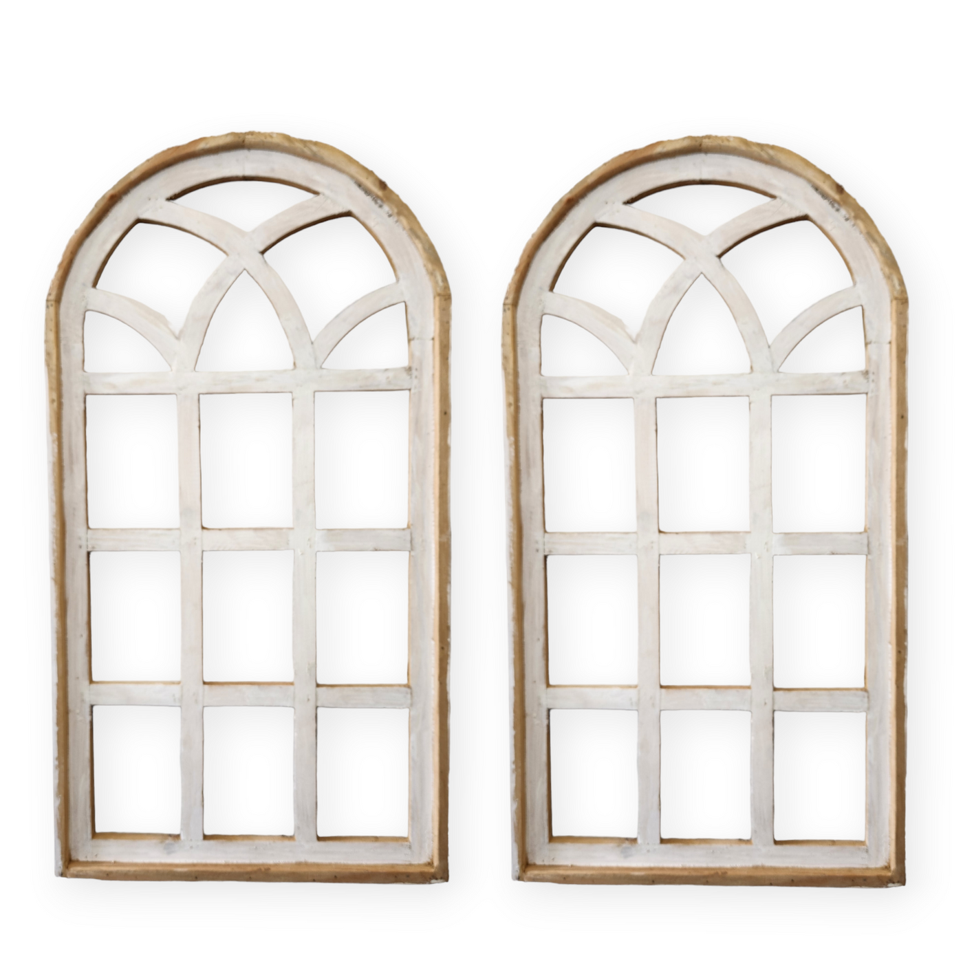 Farmhouse Wall Decor Window Arch - The Paradise Fields Large Wood Window Frame 2 Sizes 44" and 48" - Ranch Junkie Mercantile LLC 