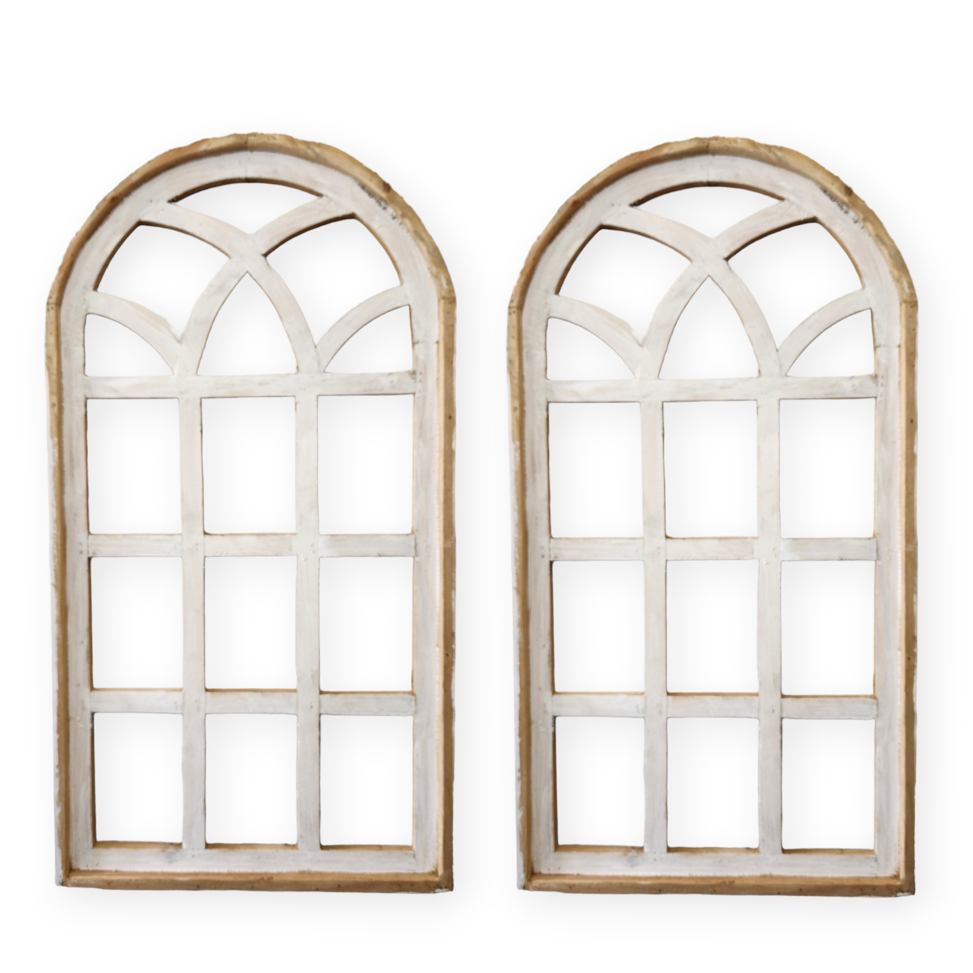 Farmhouse Wall Decor Window Arch - The Paradise Fields Large Wood Window Frame 2 Sizes 44" and 48" - Ranch Junkie Mercantile LLC 