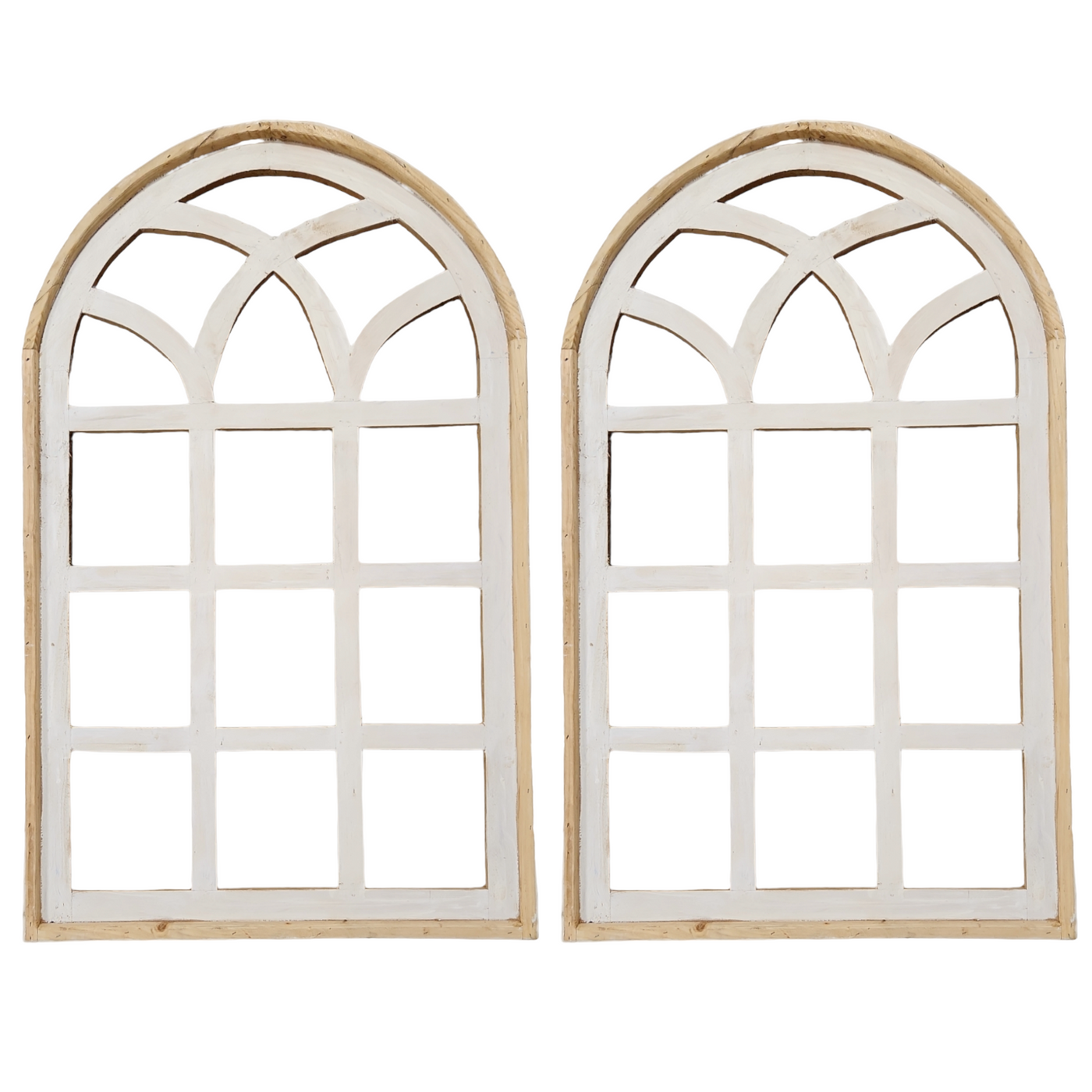 Farmhouse Wall Decor Window Arch - The Paradise Fields Large Wood Window Frame 2 Sizes 44" and 48" - Ranch Junkie Mercantile LLC 