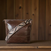 Rancho Genuine Leather Bucket Purse w/ Tooled Leather Strap - Ranch Junkie Mercantile LLC 