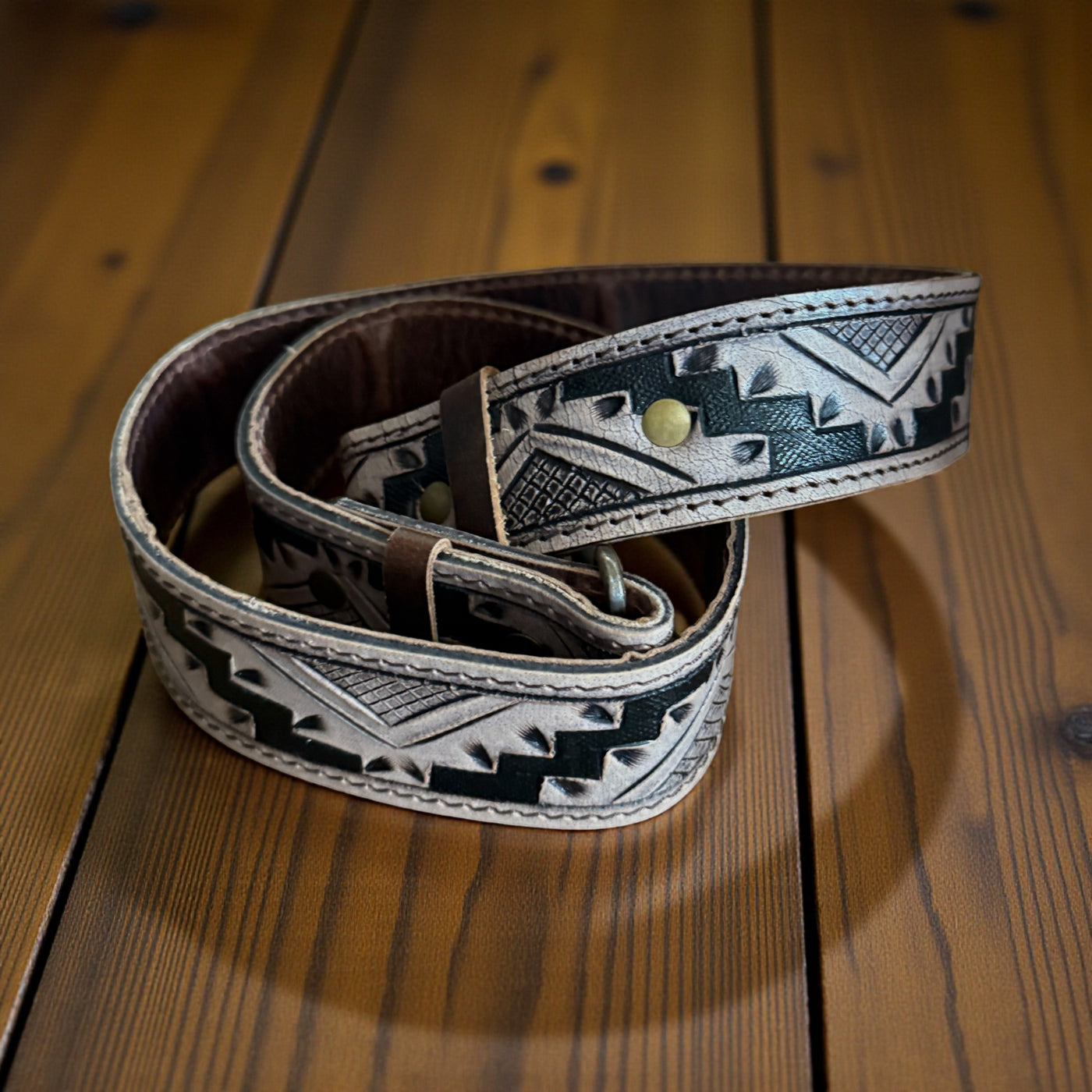 Rancho Boot Stitch Genuine Leather Bucket Purse w/ Tooled Leather Strap - Ranch Junkie Mercantile LLC 