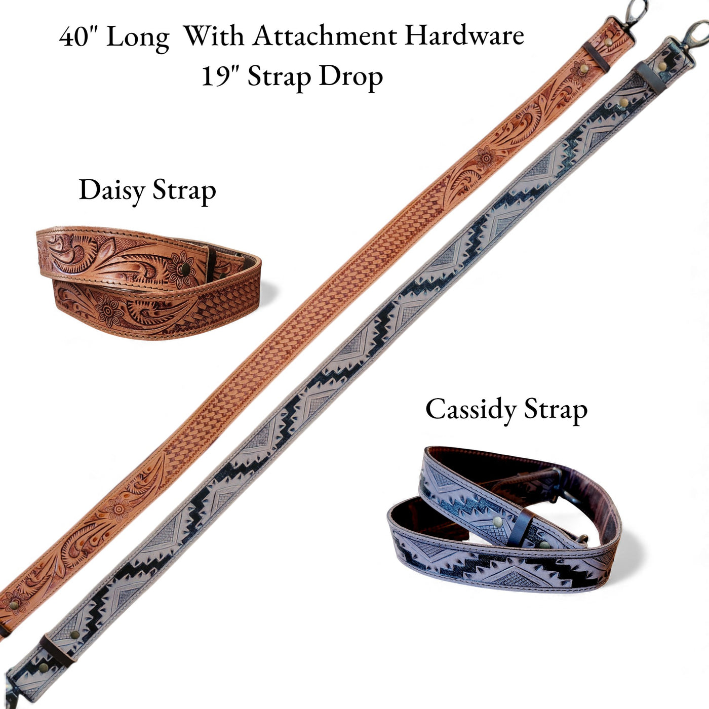 Rancho Boot Stitch Genuine Leather Bucket Purse w/ Tooled Leather Strap - Ranch Junkie Mercantile LLC 