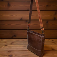 Rancho Genuine Leather Bucket Purse w/ Tooled Leather Strap - Ranch Junkie Mercantile LLC 
