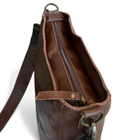 Rancho Boot Stitch Genuine Leather Bucket Purse w/ Tooled Leather Adjustable Strap - Ranch Junkie LLC 
