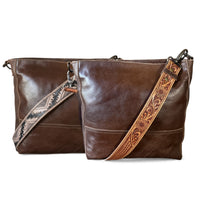 Rancho Genuine Leather Bucket Purse w/ Tooled Leather Strap - Ranch Junkie Mercantile LLC 