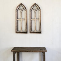 Sample Sale Rustic Medium Ivory Point Cathedral Wood Window Arches | Farmhouse Wall Décor Sets 1-11 - Ranch Junkie LLC