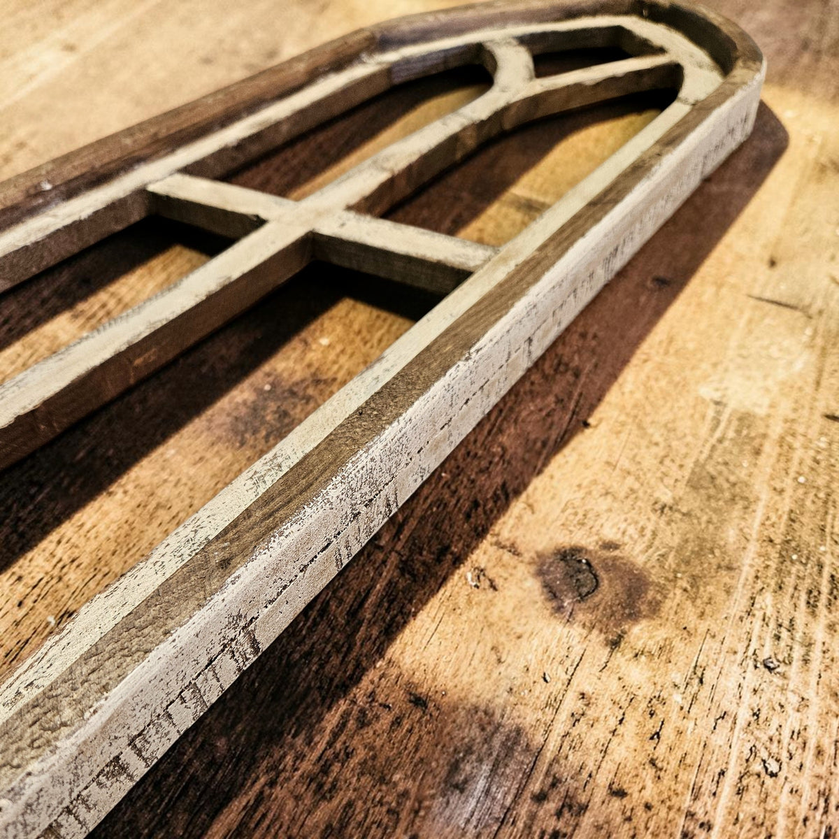 Sample Sale Rustic Medium Ivory Point Cathedral Wood Window Arches | Farmhouse Wall Décor Sets 1-11 - Ranch Junkie LLC