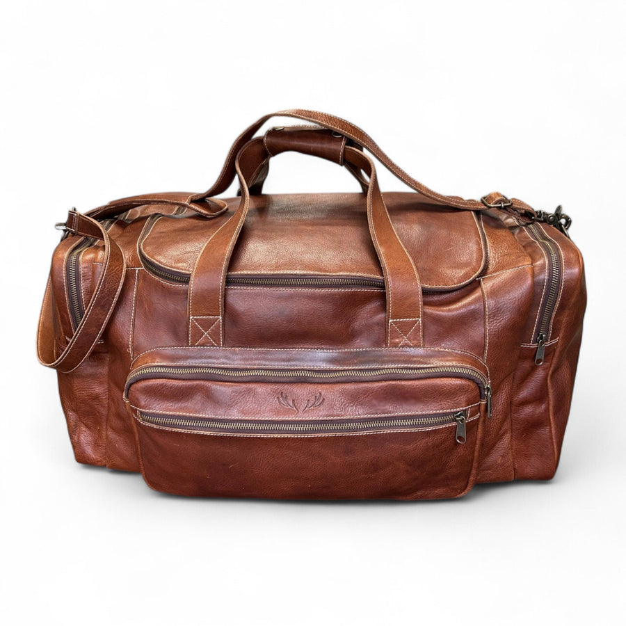 Salt Creek Ranch Duffel – Handcrafted Full Grain Leather - Ranch Junkie Mercantile LLC 