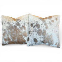 Sample Sale Set #1 Two Highlands Genuine Cowhide Pillow Covers Set Of Two - Ranch Junkie LLC 