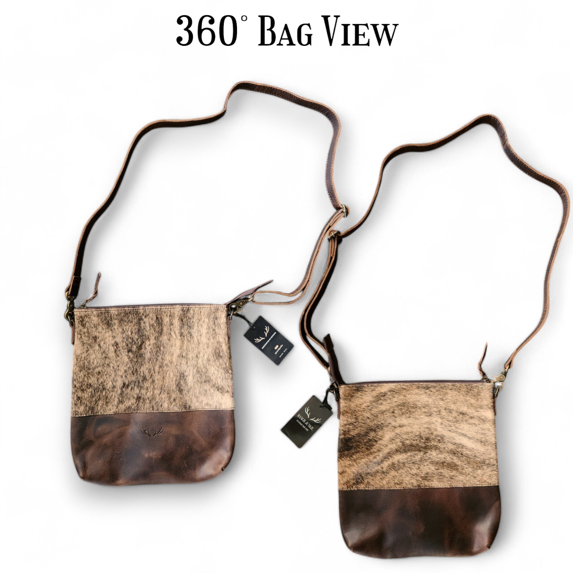 Sample Sale Highlands Genuine Cowhide Large Vintage Brown Crossbody Bag Crossbody Purse #4 - Ranch Junkie Mercantile LLC 