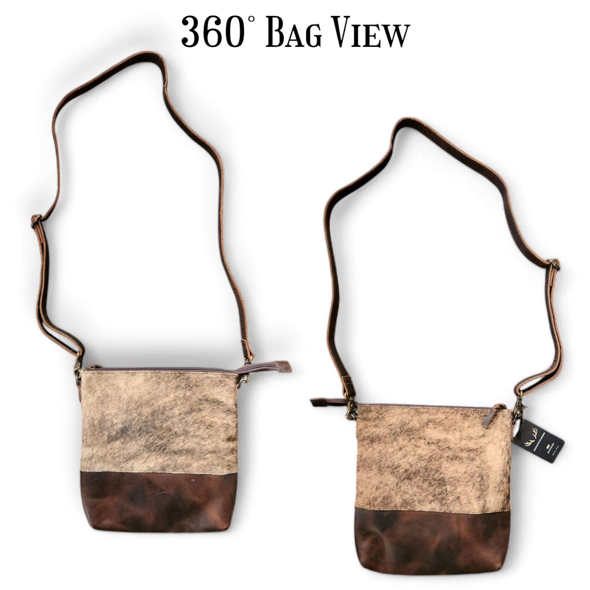 Sample Sale Highlands Genuine Cowhide Large Dark Vintage Brown Crossbody Bag Crossbody Purse #5 - Ranch Junkie Mercantile LLC 