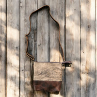 Sample Sale Highlands Genuine Cowhide Large Dark Vintage Brown Crossbody Bag Crossbody Purse #5 - Ranch Junkie Mercantile LLC 