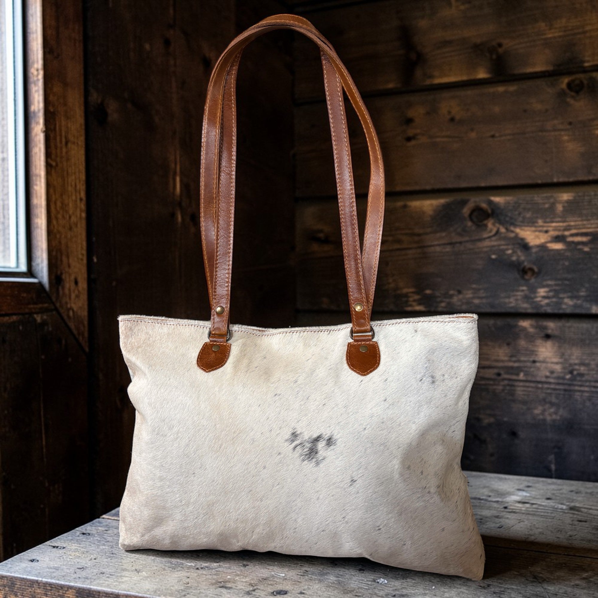 Sample Sale Highlands Genuine Cowhide Large Tote #3 - Ranch Junkie LLC 