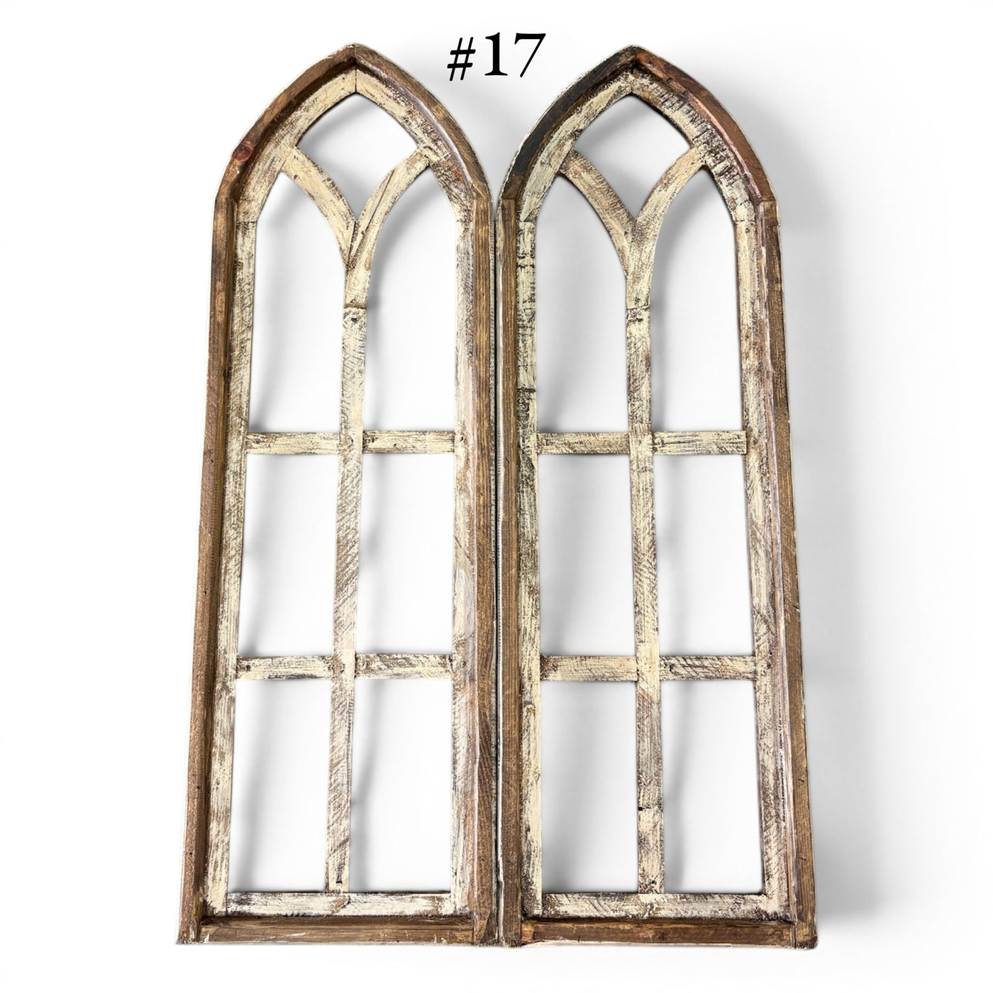 Sample Sale Rustic Dandelion Cathedral Wood Window Arches | Farmhouse Wall Décor Sets 14-25 - Ranch Junkie LLC 